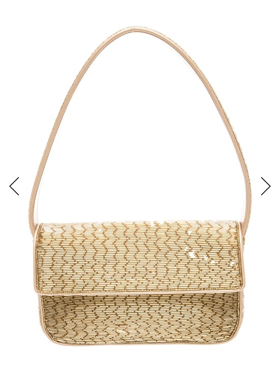 STAUD Handbags - STAUD Tommy Beaded Bag Gold
